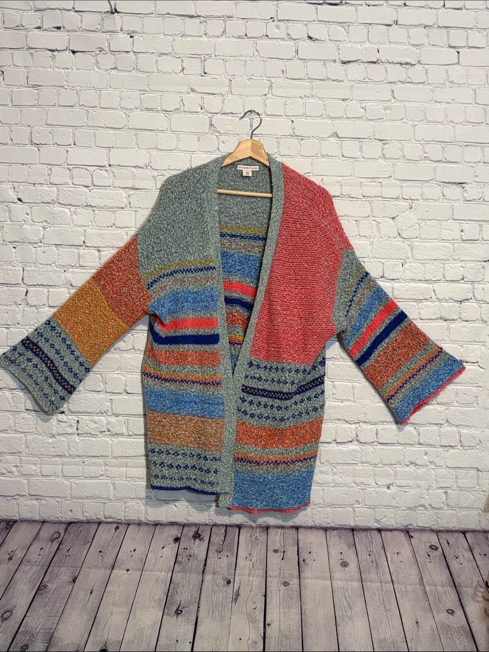 Sincerely Jules Multicolor Striped Open-Front Cardigan